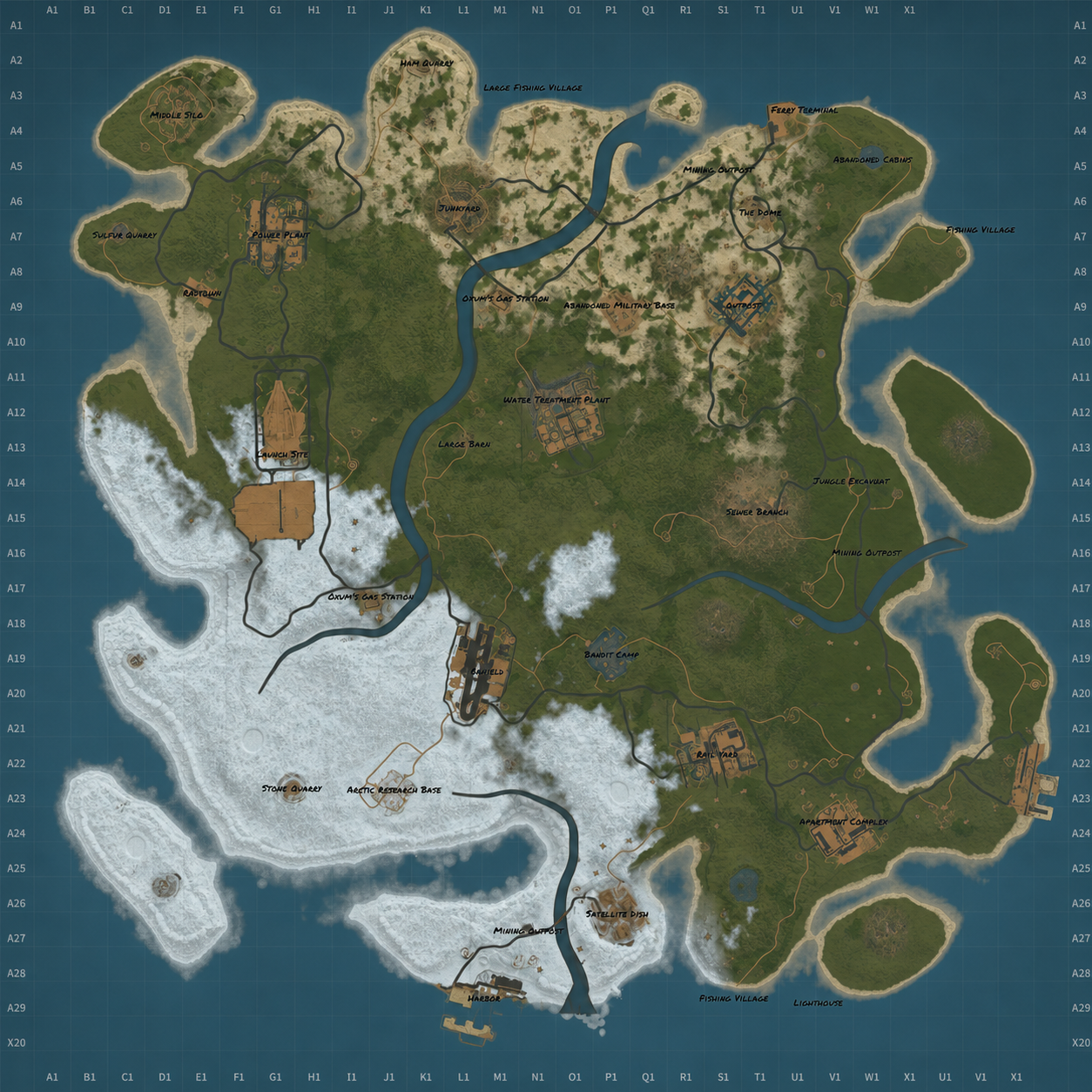 Current Rust map